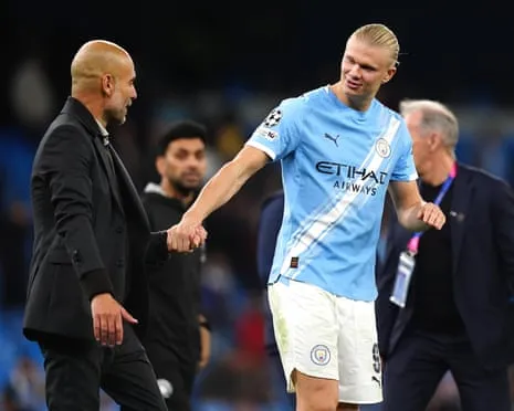 Haaland Joins Elite Champions League 50-Goal Group, Hailed by Pep as CR7 and Lionel Messi's Equal