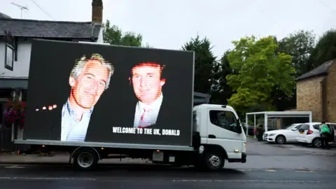 Four Detentions Made After Donald Trump and Jeffrey Epstein Images Displayed on Windsor Castle